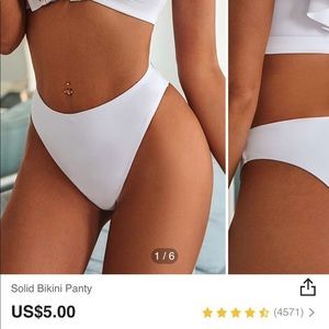 white bikini bottoms
